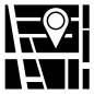 現在地を示す地図アイコン 地図,現在地,アイコン,表示,情報,目印,シンプル,スタイリッシュ,ピン,防犯のシルエット素材