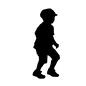 運動 運動 人,人物,人間,子ども,子,子供,全身,幼児,幼い,一人のシルエット素材
