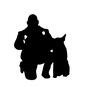 警察犬と警官 警察犬と警官 警察犬,イヌ,犬,動物,捜査,人物,人,しゃがむ,警察官,policeのシルエット素材