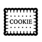 クッキー クッキー クッキー,英語,食べもの,おやつ,おかし,スイーツ,長方形,1枚,食べもの,横書きのシルエット素材