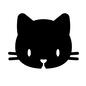 ネコ ネコ 動物,表情,顔,ねこ,ネコ,猫,子猫,仔猫,子ネコ,アップのシルエット素材