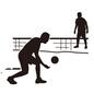 タスポニー タスポニー タスポニー,スポンジボール,マイナースポーツ,スポーツ,競技,選手,プレー,試合,人物,男性のシルエット素材