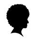横顔 アフロ,ヘアスタイル,男性,人物,横顔,横向きのシルエット素材