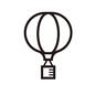 気球 気球 気球,熱気球,風船,カゴ,かご,乗り物,移動手段,飛ぶ,空,線のシルエット素材