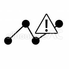 ネットワーク接続障害 線,点,接続のシルエット素材