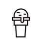 アイスクリーム アイスクリーム アイスクリーム,アイス,アイスコーン,コーンアイス,1個,冷たい,おやつ,スイーツ,軽食,アイスクリームショップのシルエット素材