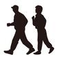 ウォーキング ウォーキング ウォーキング,歩く,男女,男性,女性,帽子,運動,有酸素運動,横向き,横顔のシルエット素材