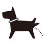 犬 犬 おしっこ,横向き,マーキング,首輪,犬,いぬ,イヌ,ペット,動物,かわいいのシルエット素材