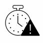 納期遅延　白抜き 時計,警告,遅れ,時間,期限,管理,注意,表示,計測,シンプルのシルエット素材