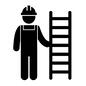 作業員 作業員,はしご,人,人物,点検,修理,メンテナンス,工場のシルエット素材