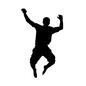 ジャンプ 跳ぶ,ジャンプ,ダンス,踊る,喜ぶ,動作,動き,人物,男性,全身のシルエット素材