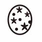 星模様のイースターエッグ イースターエッグ,星,ドット,模様,イースター,復活祭,卵,エッグハント,お祭り,年中行事のシルエット素材