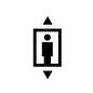 エレベーター エレベーター エレベーター,移動,乗り物,ホテル設備,人,人物,乗る,ピクトグラム,三角,上下のシルエット素材