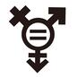 ジェンダーレス トランスジェンダーシンボル,合成シンボル,シンボル,性別,性別記号,二本線,トランスジェンダー,ジェンダーレス,アイコン,素材のシルエット素材