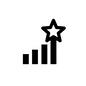 棒グラフ 棒グラフ 棒グラフ,グラフ,売り上げ,成績,一位,トップ,アイテム,五芒星,五角星,ペンタグラムのシルエット素材