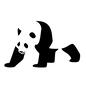 パンダ パンダ パンダ,歩く,リアル,ジャイアントパンダ,ほ乳類,哺乳類,大熊猫,中国,よつんばい,野生のシルエット素材