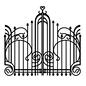 柵 柵,門,門扉,囲い,フェンス,塀,フレーム,デザイン,パリ,フランスのシルエット素材