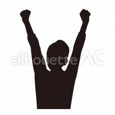 ひと息 伸び,立つ,ひと息のシルエット素材