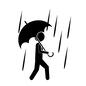 雨 雨 天気,梅雨,6月,雨,雨降り,大雨,豪雨,傘,人,歩くのシルエット素材