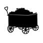 車輪プランター 手押し車,園芸,園芸用品,プランター,車輪,飾り,ガーデングッズ,庭,ガーデニング,趣味のシルエット素材