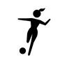 サッカー サッカー サッカー,フットサル,女子サッカー,蹴る,シュート,運動,スポーツ,選手,全身,ボールのシルエット素材