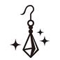 ピアス ピアス ピアス,ジュエリー,アクセサリー,宝石,天然石,輝く,星,ピカピカ,片方,高級品のシルエット素材