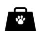バッグ バッグ バッグ,かばん,犬の足跡,足跡,動物の足跡,黒,入れ物,鞄,カバン,正面のシルエット素材