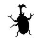 カブトムシ カブトムシ ムシ,むし,虫,昆虫,生き物,生物,1匹,成虫,カブトムシ,甲虫のシルエット素材