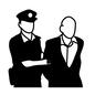 警察官と犯人 警察官と犯人 犯人,捕まえる,つかむ,取り押さえる,人物,人,全身,立ち姿,警察官,policeのシルエット素材