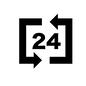 24時間営業 24時間営業 24時間営業,24,数字,矢印,2本,四角,24時間,1日中,いつでも,1日営業のシルエット素材