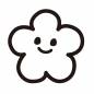 笑顔の白い花 笑顔の白い花 花,にっこり,韓国風,笑顔,桜,春,植物,咲く,ガーデニング,表情のシルエット素材