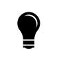 電球 電球 ランプ,電球,裸電球,豆電球,ライト,光る,点灯,警報,警告,アラートのシルエット素材