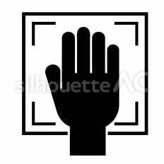 静脈認証 手,静脈,本人確認のシルエット素材