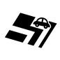クランク クランク クランク,コース,道,道路,教習所,自動車教習所,施設,教習中,教習車,上からのシルエット素材