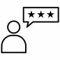 口コミのアイコン リッチメニュー,アイコン,line,投稿,口コミ,評価,星,吹き出し,感想,レビューのシルエット素材