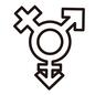 ジェンダーレス トランスジェンダーシンボル,トランスジェンダー,シンボル,合成シンボル,性別記号,合成シンボル,LGBTQ,ジェンダーレス,アイコン,素材のシルエット素材