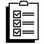 チェックリストのアイコン リッチメニュー,アイコン,line,チェック,リスト,用紙,項目,記入,一覧,確認のシルエット素材
