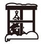 クリスマス クリスマス クリスマス,クリスマスイブ,窓,雪,ホワイトクリスマス,クリスマスツリー,12月,クリスマス飾り,冬,ウィンターのシルエット素材