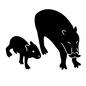 猪の親子 猪の親子 いのしし,猪,イノシシ,動物の親子,子,親,子供,父,家族,親子のシルエット素材