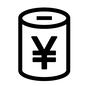 貯金箱(円) 貯金箱(円) チャリティー,チャリティ,募金,貯金,募金箱,貯金箱,寄付金,円マーク,円,貯蓄のシルエット素材