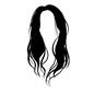 髪型 ロング,髪,髪型,ヘア,ヘアスタイル,スタイリング,かつら,ウィッグ,女性,女のシルエット素材