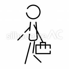 通学　男性 ピクトグラム,ピクトサイン,アイコンのシルエット素材