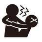 痛がる人 痛がる人 痛い,痛がる,捕まえる,掴む,確保,人物,人,ピクトグラム,2人,二人組のシルエット素材