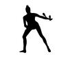 クラブ クラブ クラブ,こん棒,体操,体操競技,競技,新体操,手具,道具,スポーツ,運動のシルエット素材