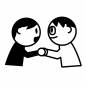 握手 握手,会話,上半身,向き合う,契約,挨拶,交渉,人物,1人,笑顔のシルエット素材