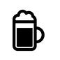 ビール ビール ビール,ジョッキ,生中,生ビール,泡,一杯,飲み会,宴会,酒,中ジョッキのシルエット素材