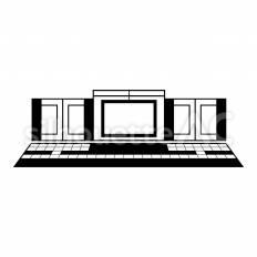 駅ホームドアシール広告 駅,ホームドア,シールのシルエット素材