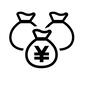 銭袋 銭袋 銭袋,袋,三袋,バッグ,円,日本円,マーク,お金,マネー,アイテムのシルエット素材