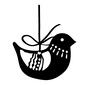 オーナメント オーナメント,鳥,飾り,紐,結ぶ,木彫り,冬,クリスマス,クリスマス飾り,透かし彫りのシルエット素材