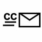 メール　CC メール,写し,封筒,発信,共有,連絡,設定,シンプル,分かりやすい,スタイリッシュのシルエット素材